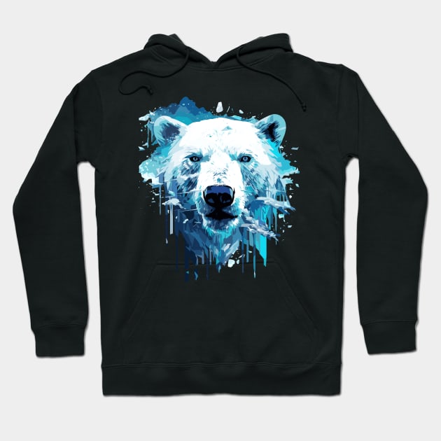 Polar Bear Animal World Predator Wild Nature Wilderness Hoodie by Cubebox